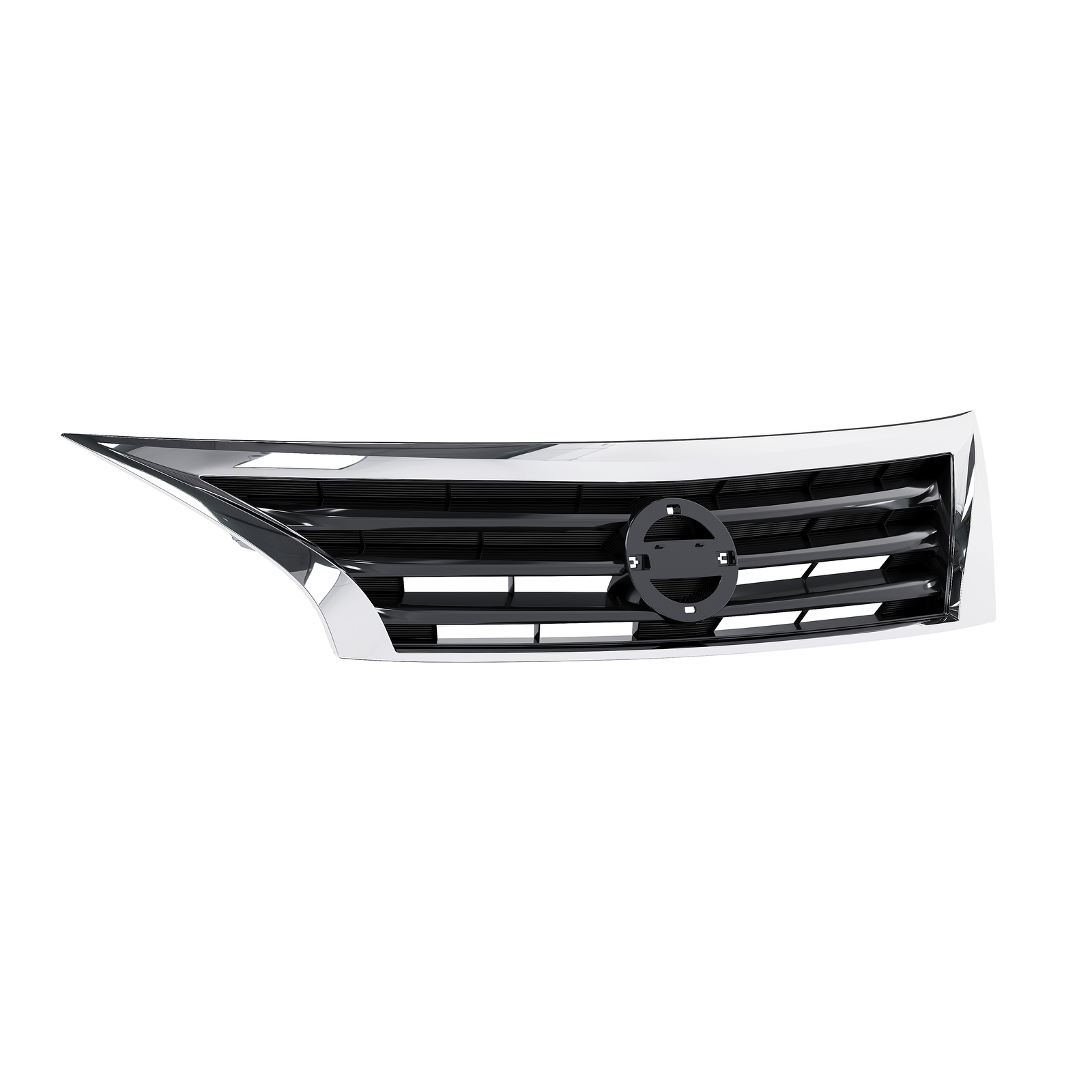 For Nissan Altima 2013 2014 2015 Front Bumper Upper Grille Black w/ Chrome Trim