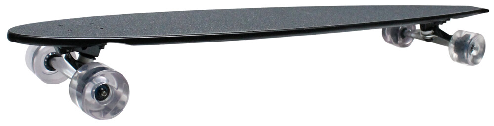 MOOSE Longboard 9 x 47.75 Black COMPLETE Longboards 70MM CLEAR WHEELS