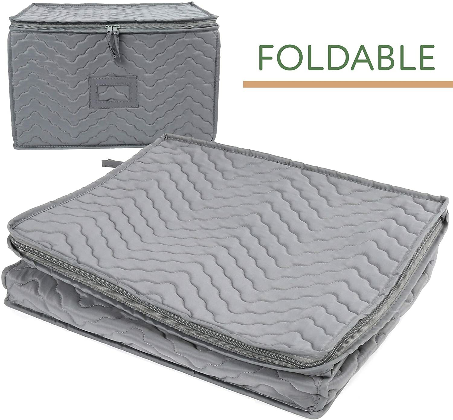 2PC Stemware Storage Containers Wine Glass Hold Champagne Glasses Case Box Chest