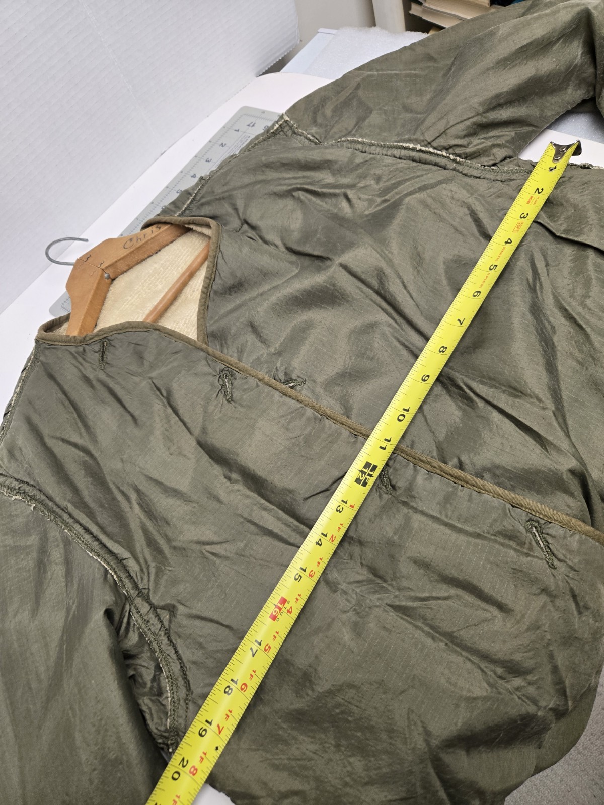 US Army M-1951 Field Jacket Liner M51 Korean War Vietnam OD Wool Pile Military