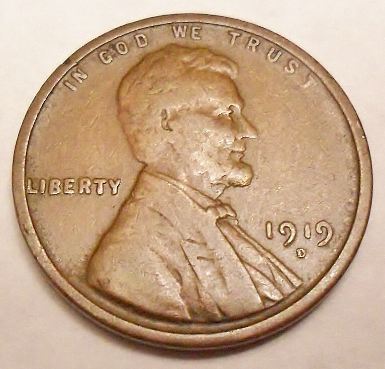 1919 D Lincoln Wheat Cent / Penny AVE CIRCULATED **FREE SHIPPING**