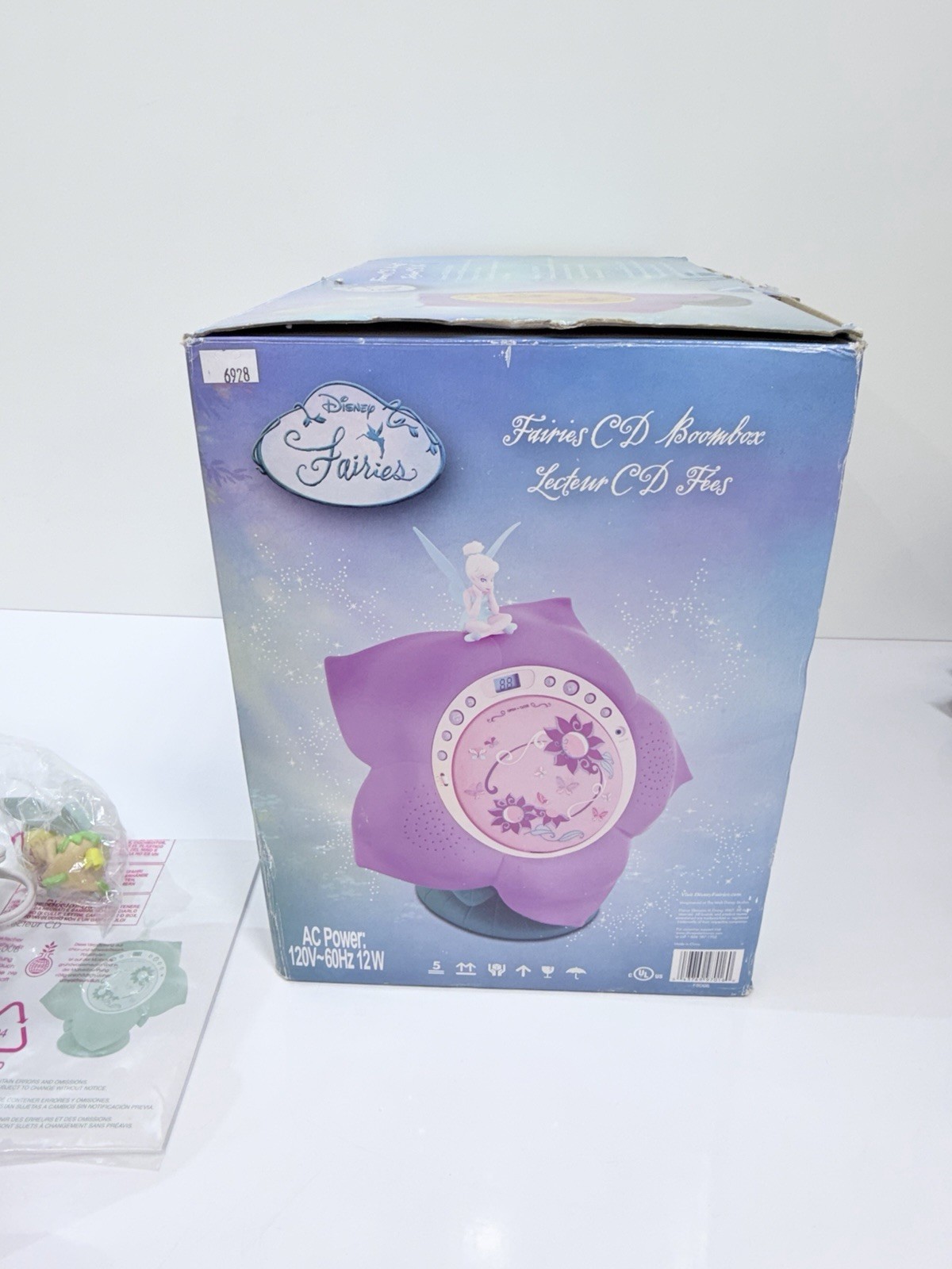 NEW OB 2009 Disney Fairies Tinker Bell & Friends Purple Flower CD Player Boombox
