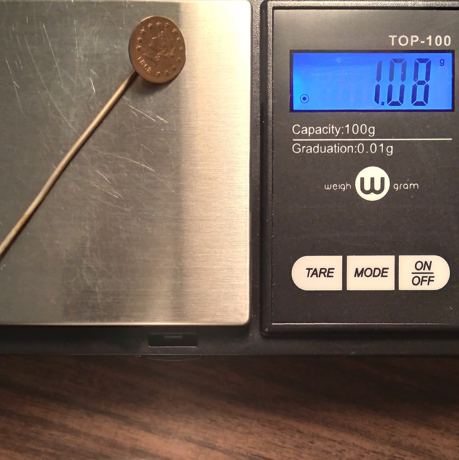 MULE? 1858 California Gold 1/2. Wreath 4a token/charm/ingot/bar/pin/exonumia/lot