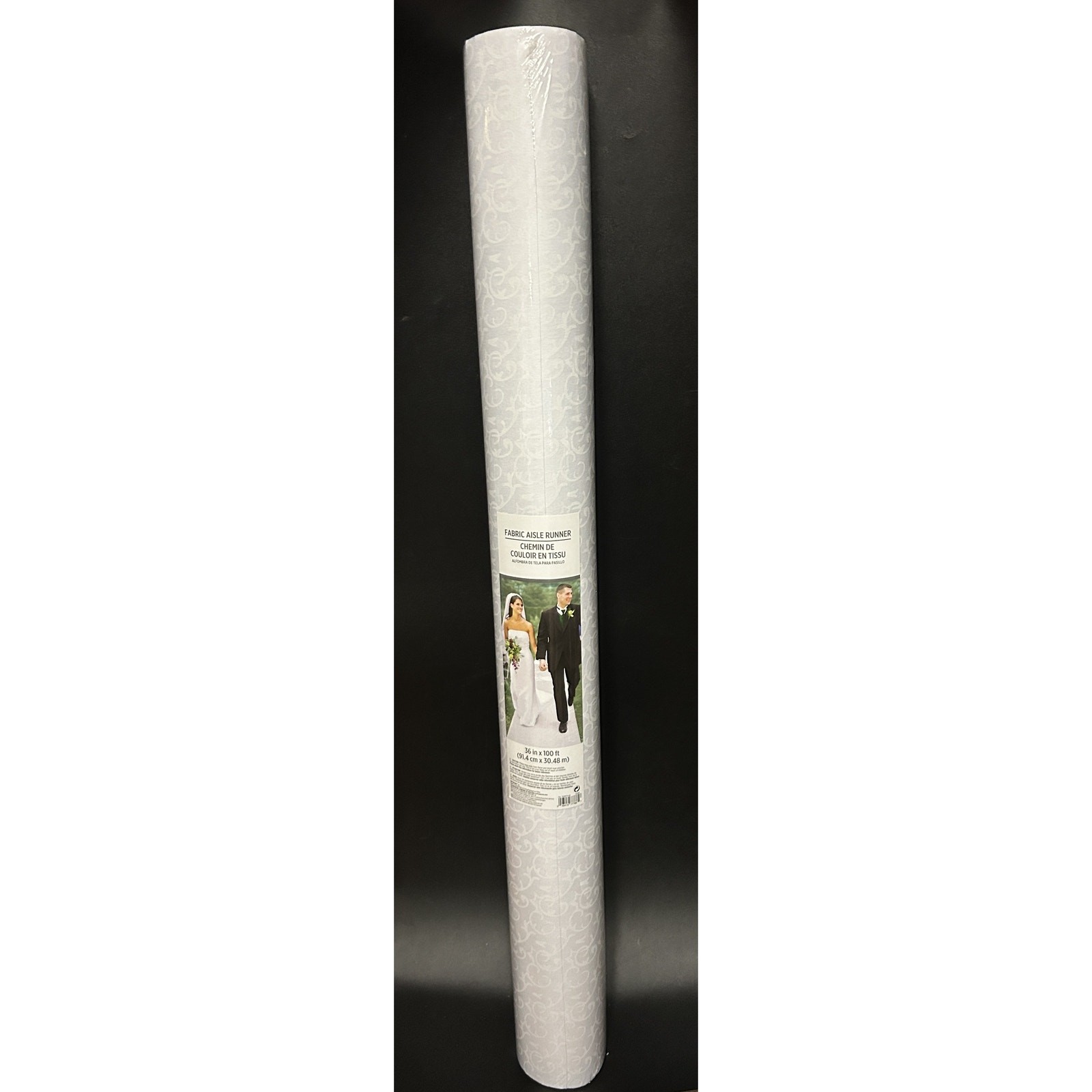 New Amscan Elegant White Paisley Wedding Aisle Runner 100 Feet x 36"