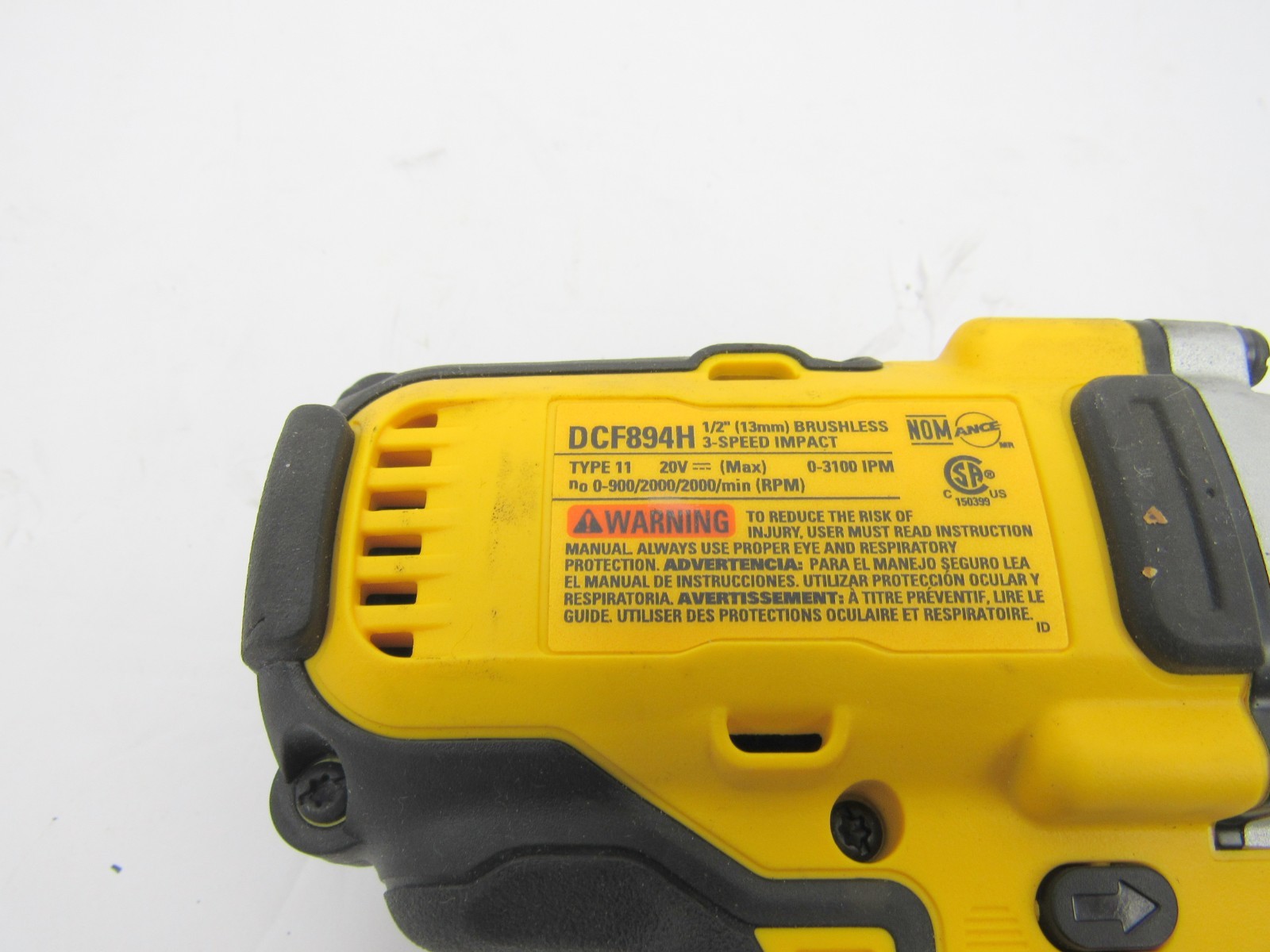 DEWALT DCF894H 20V XR Brushless 1/2" Drive 3-Speed Impact Wrench Tool ONLY