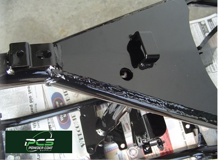 HIGH GLOSS MIRROR BLACK Powder Coating Paint 1LB USA Made