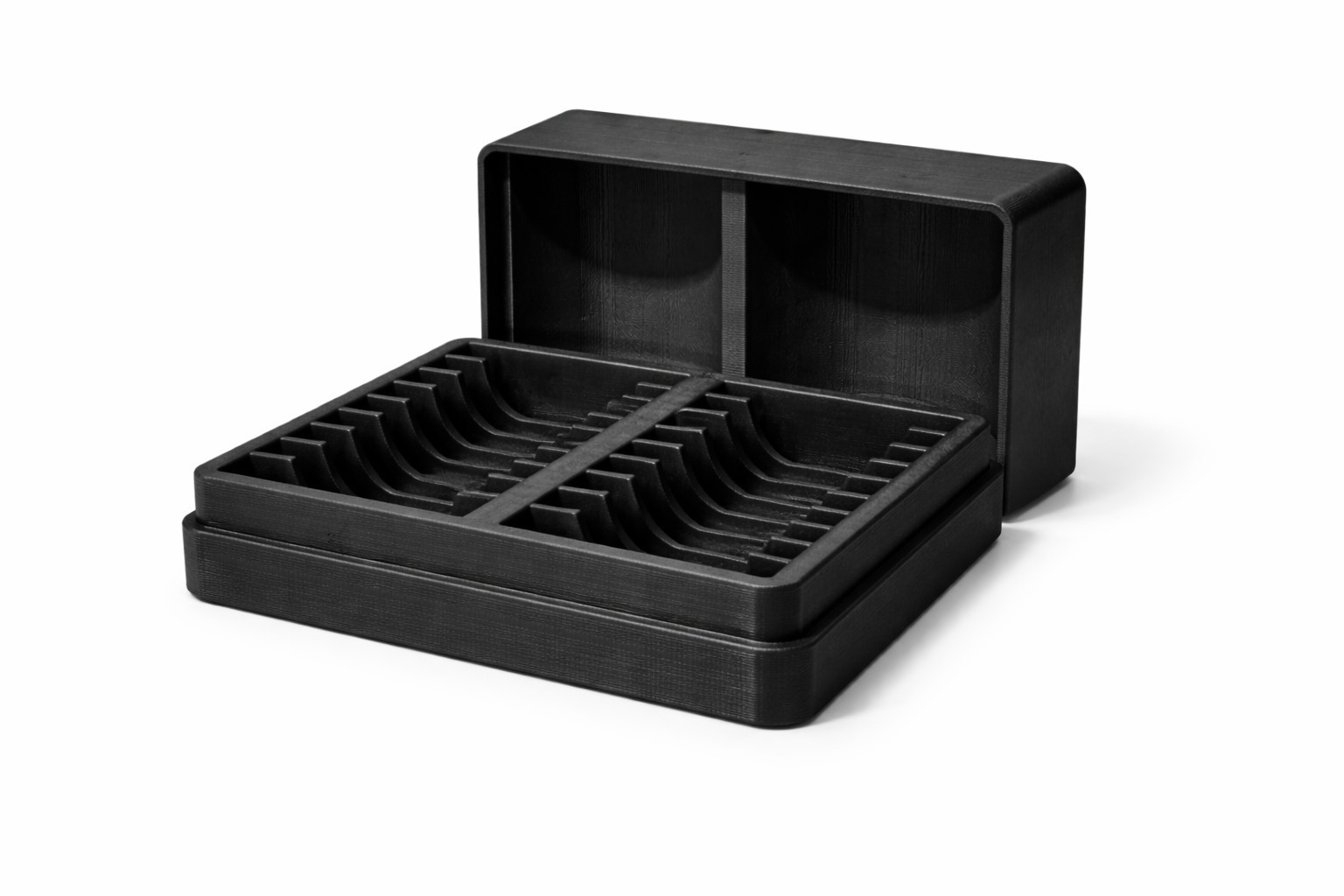 1oz Silver Coin Black Organizer Storage Box 40 Coin Capacity Fits Capsules Round