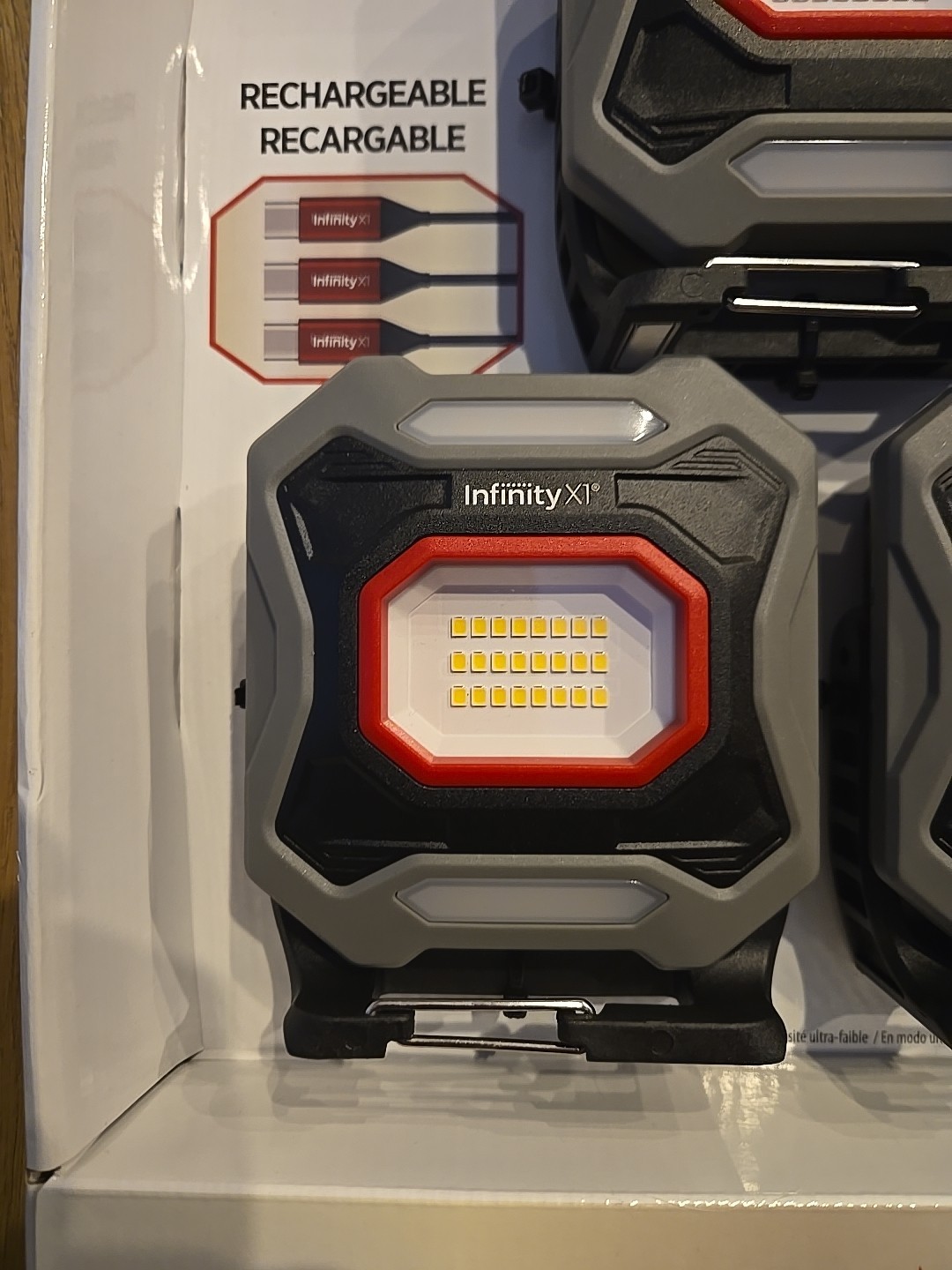 NEW Infinity X1 2000 Lumen Work Light, 3PK, 18Hrs, 5 Modes, Magnetic, Powerbank