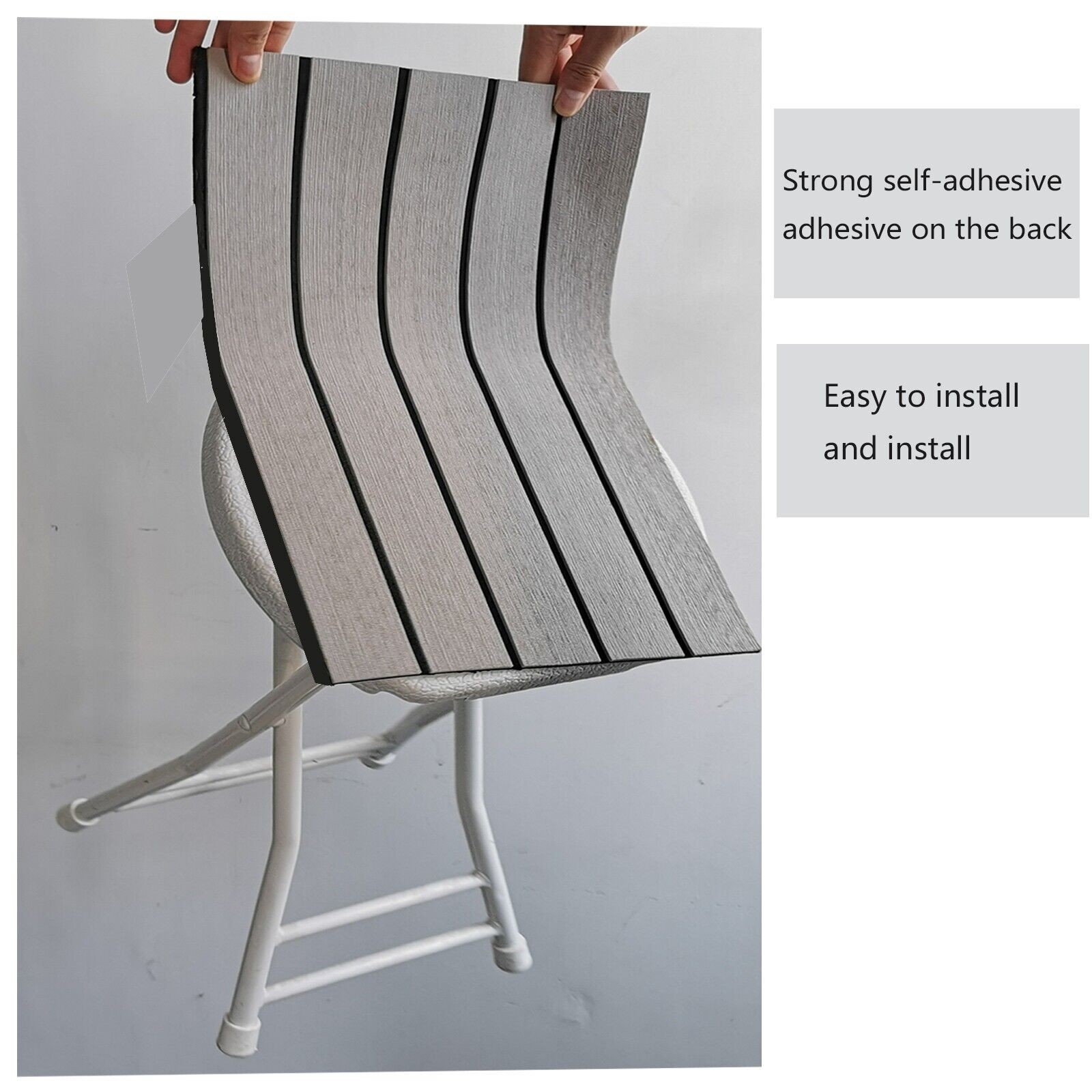 Self-adhesive Boat Flooring EVA Foam Teak Decking for Yacht Pontoon Boat | Gray