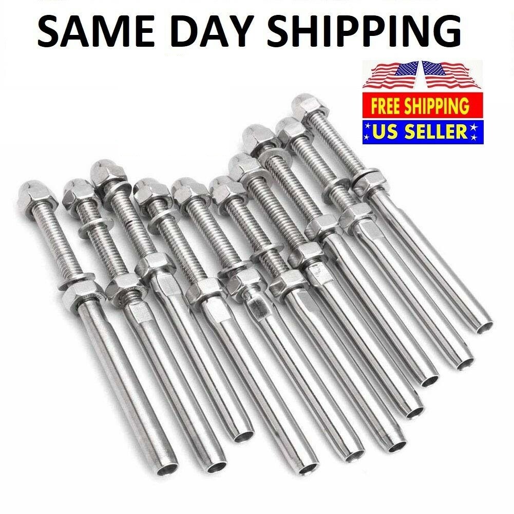T316 Stainless Steel Swage Threaded Tensioner End Fittings 5/32" Cable Railing
