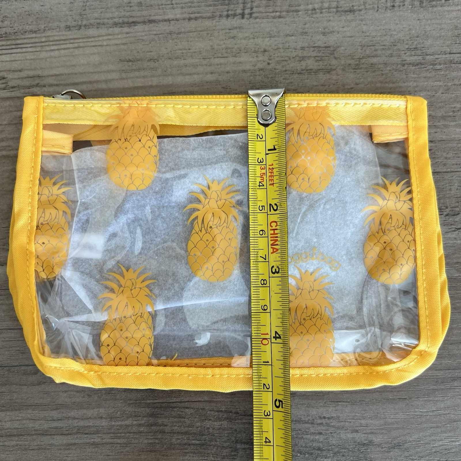 Bogg Bag Pineapple Insert Pouches 2 Set Clear Zipper Travel Organizer Beach