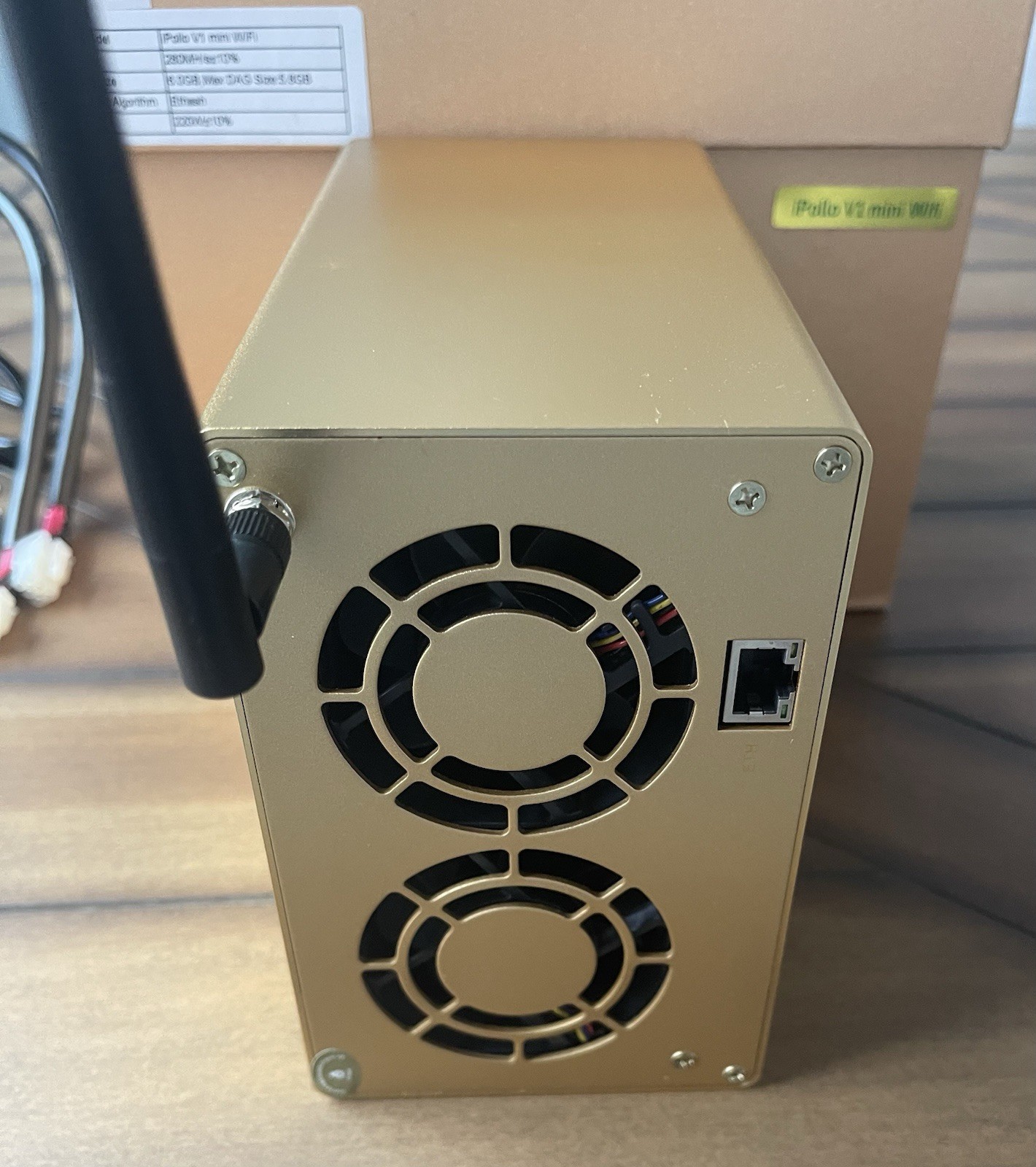IPOLLO V1 MINI WIFI ETC ETHASH MINER 280MH/s 220W 6GB, PLEASE READ