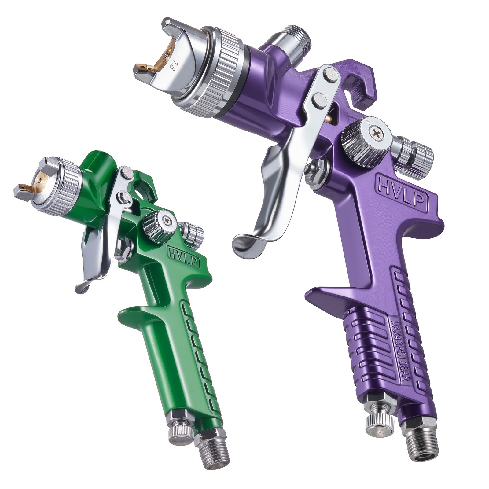 Uimoso 3-Piece Automotive Paint Spray Gun Kit with Multiple Nozzle Sizes