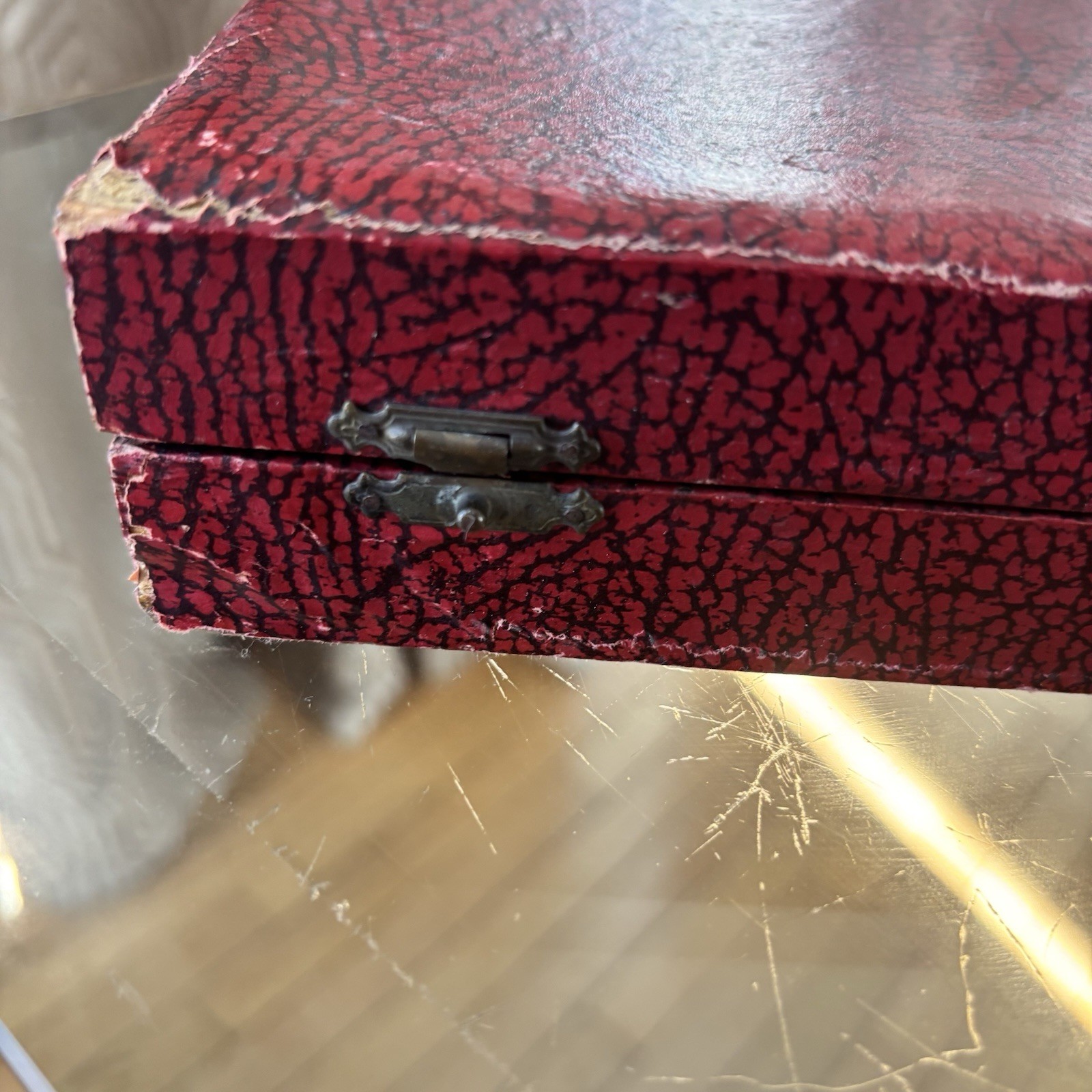 Sheffield Bakelite Stainless Steel 14 Piece Fork Knife Serving Set Original Case