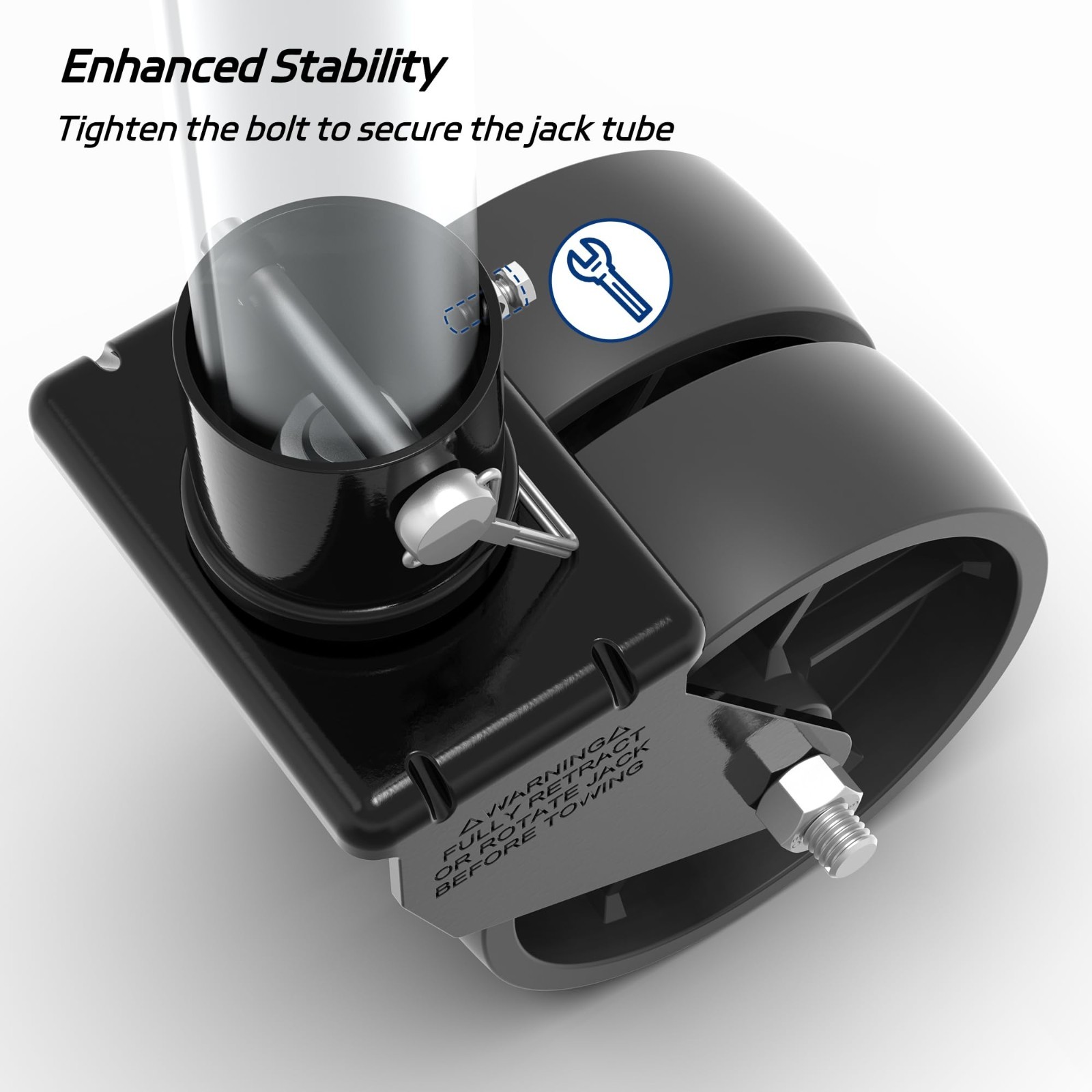 2000lbs Dual 6" Trailer Jack Swivel Caster, Wheel Replacement with Pin for RV