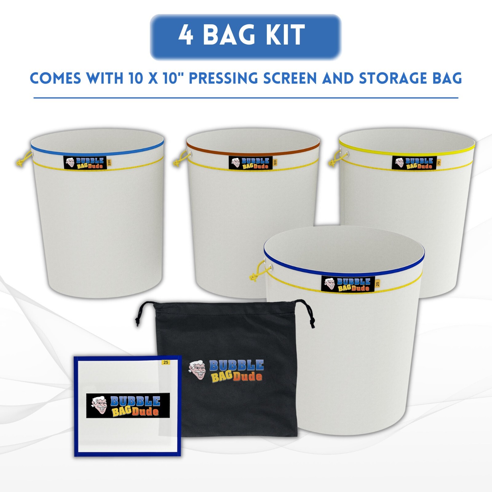 Bubble Bag BUBBLEBAGDUDE All Mesh 1 Gallon 4 Bag Set Herbal Ice Essence Extract