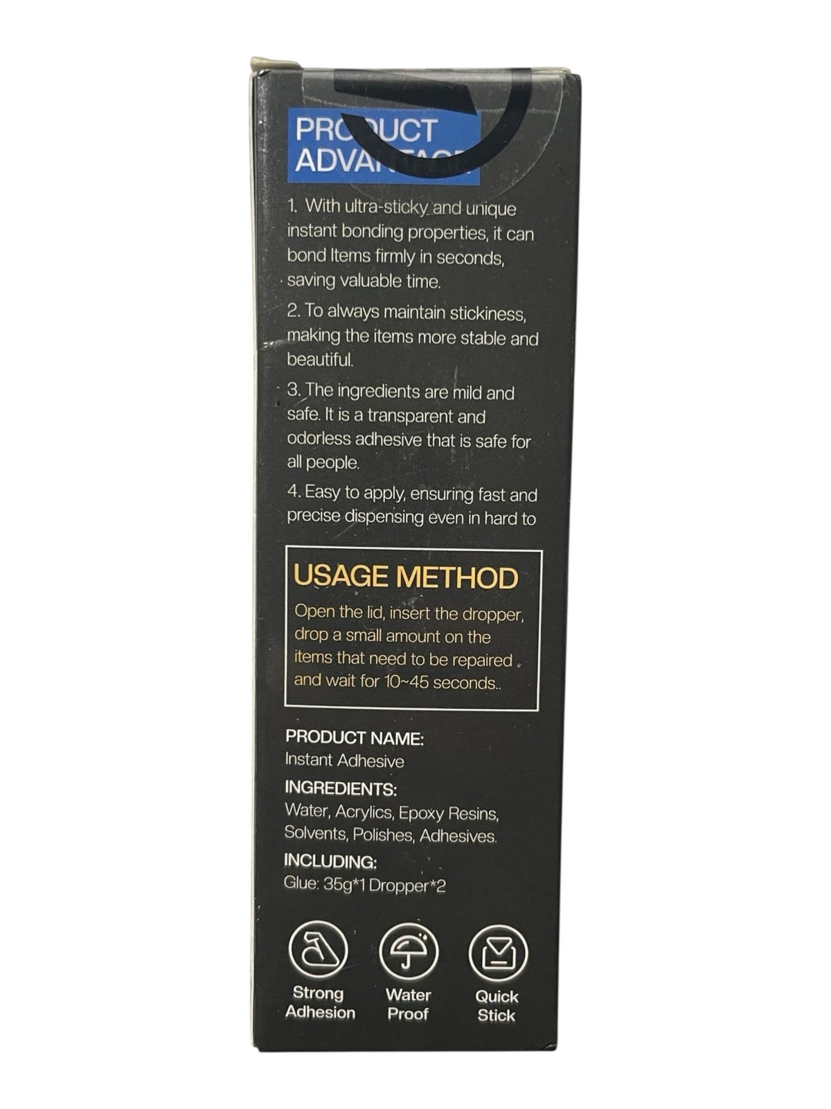 CA Glue Instant Adhesive - Fast Drying/Waterproof - 2 PACK - 35 grams each