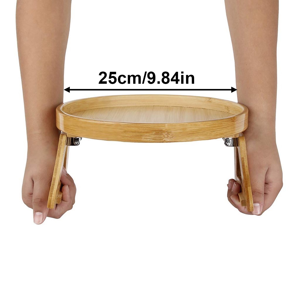 Wooden Sofa Armrest Tray Table Clip Holder Round Sofa Couch Arm Holder Organizer