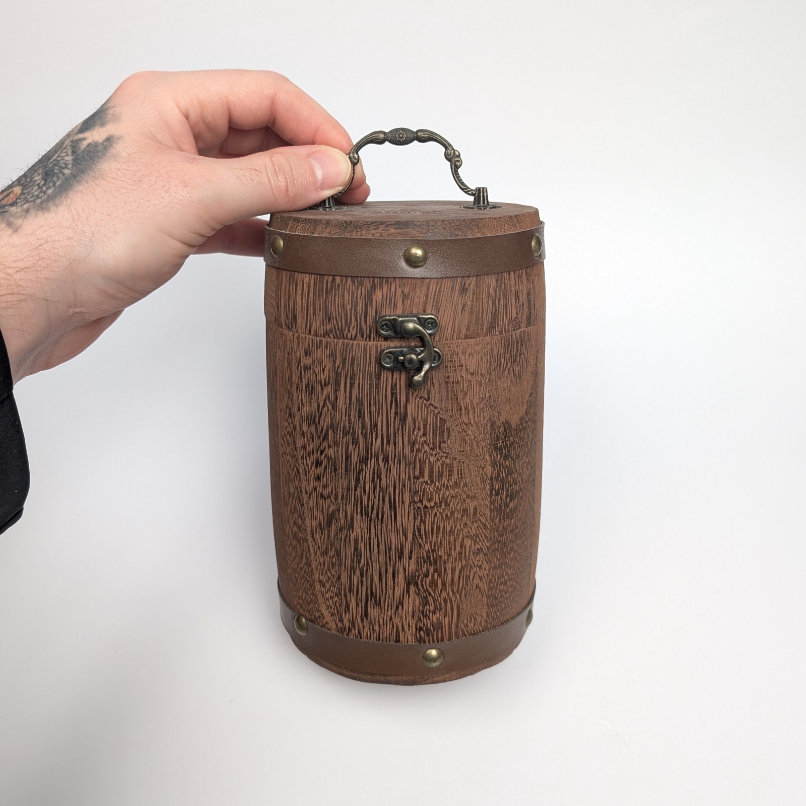 Mrs. Brog Wooden Barrel Cigar and Pipe Tobacco Humidor