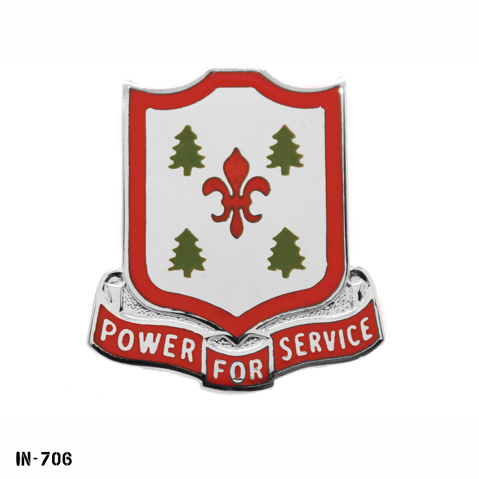 US Army DUI Pin ~ 43rd Engineer Battalion "Power For Service" NOS NS Meyer USA