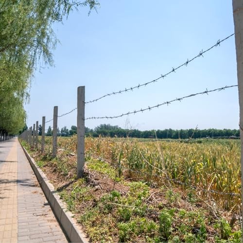 Real Barbed Wire 660FT（200M）, 4 Point Galvanized Barb Wire 18 660FT - 200M