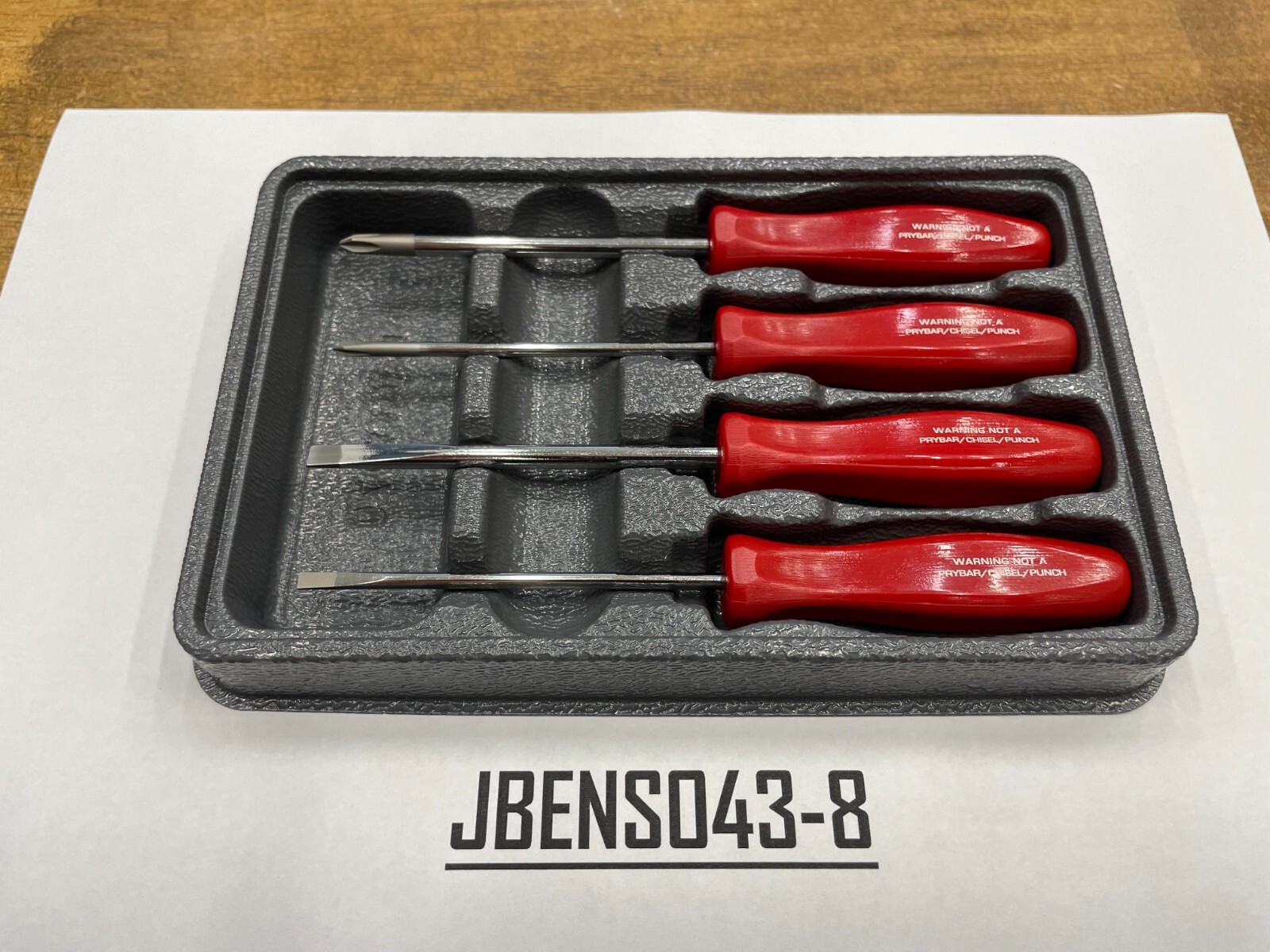 Snap-on SDDX40AR 4pc Mini Hard Grip Combination Screwdriver Set