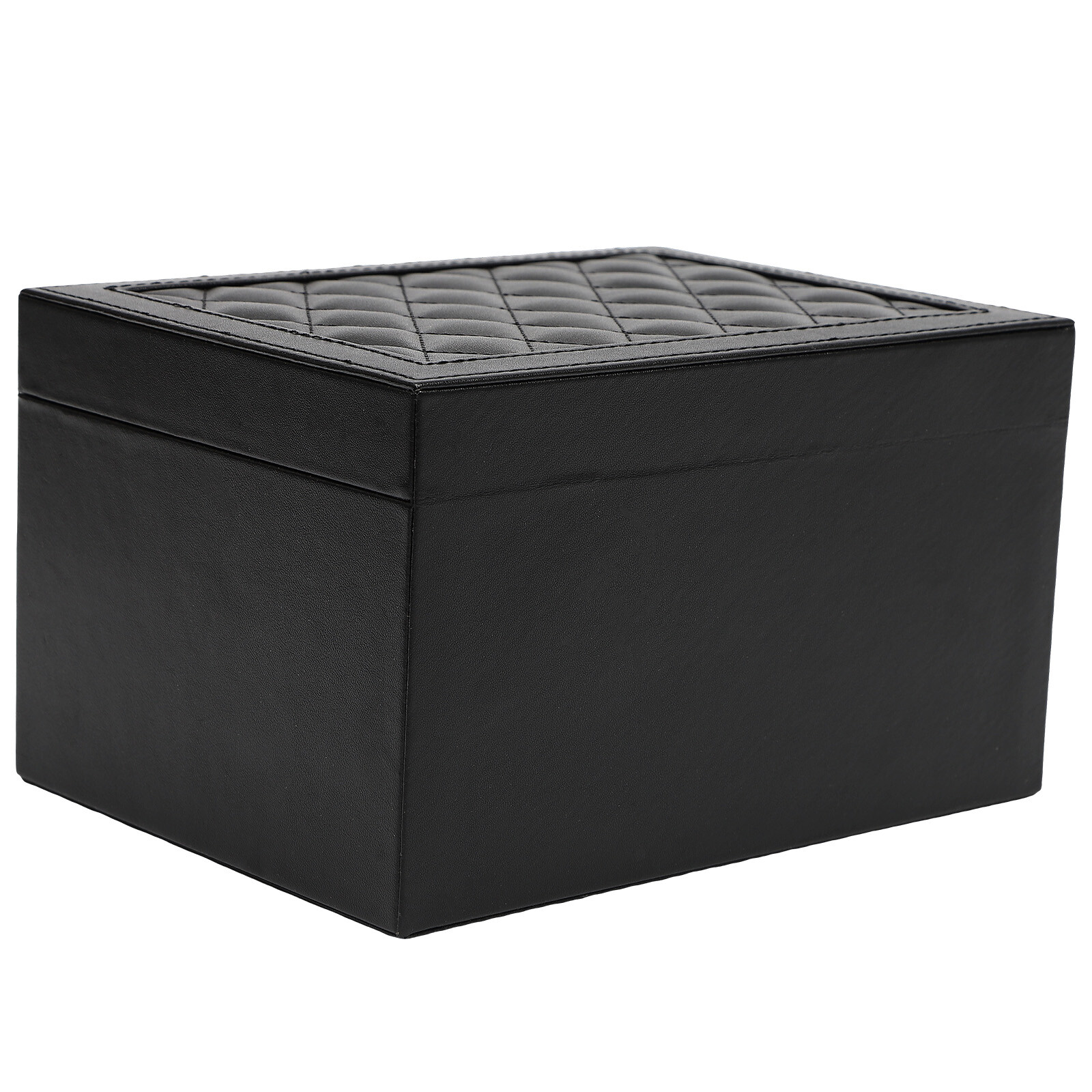 3-Layer Lockable Jewelry Box Organizer with Velveteen Lining