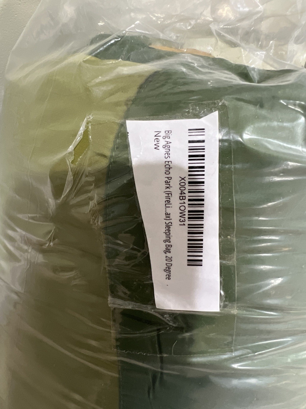 LAST ONE Big Agnes Echo Park 20 Degree Sleeping Bag Wide /Long Green NEW