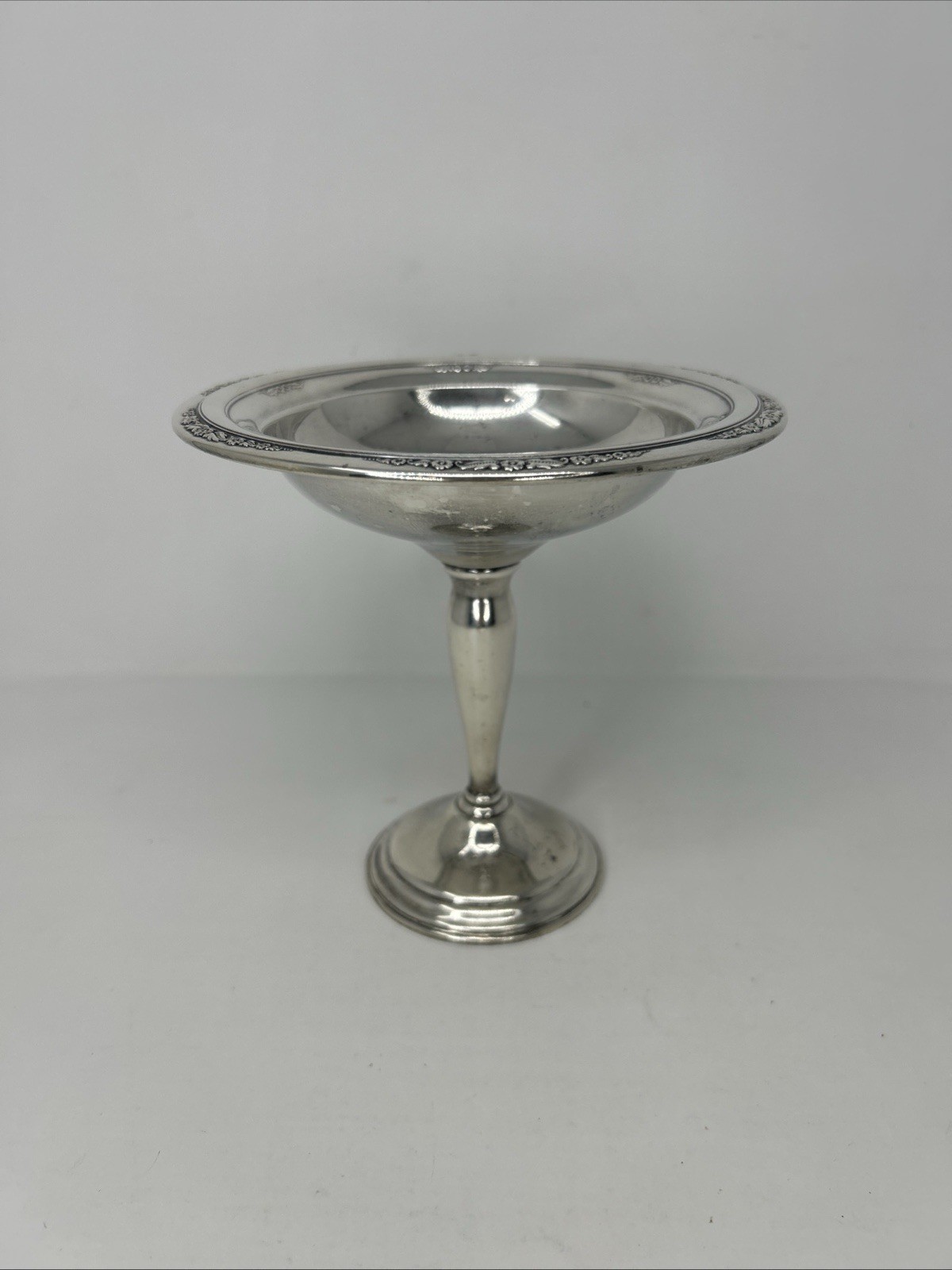 International Silver Courtship T200 Sterling Silver 6 Inch Compote Candy Dish