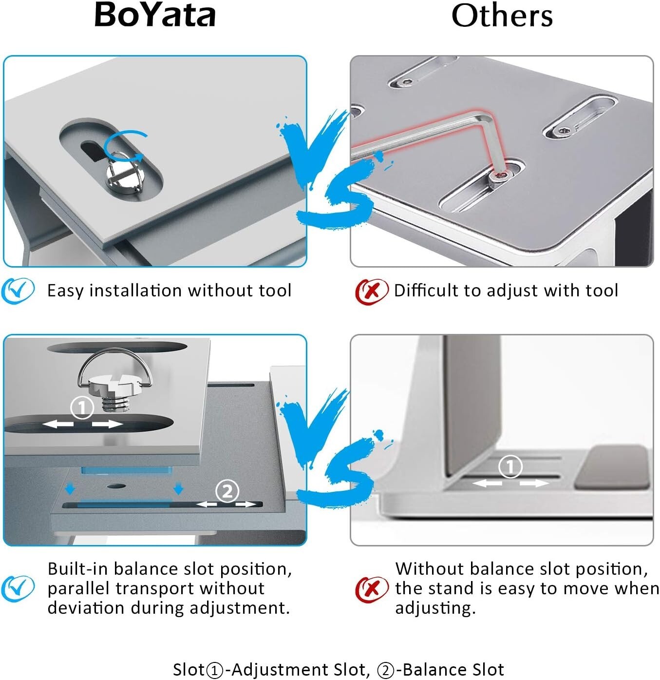 Vertical Aluminum Laptop Holder Desktop Stand with Adjustable Dock, 3 COLOR