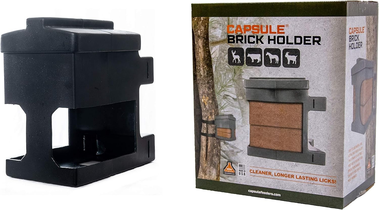 Salt Block Mineral Attractant Holder for Deer Livestock - Made in USA -Holds 4lb