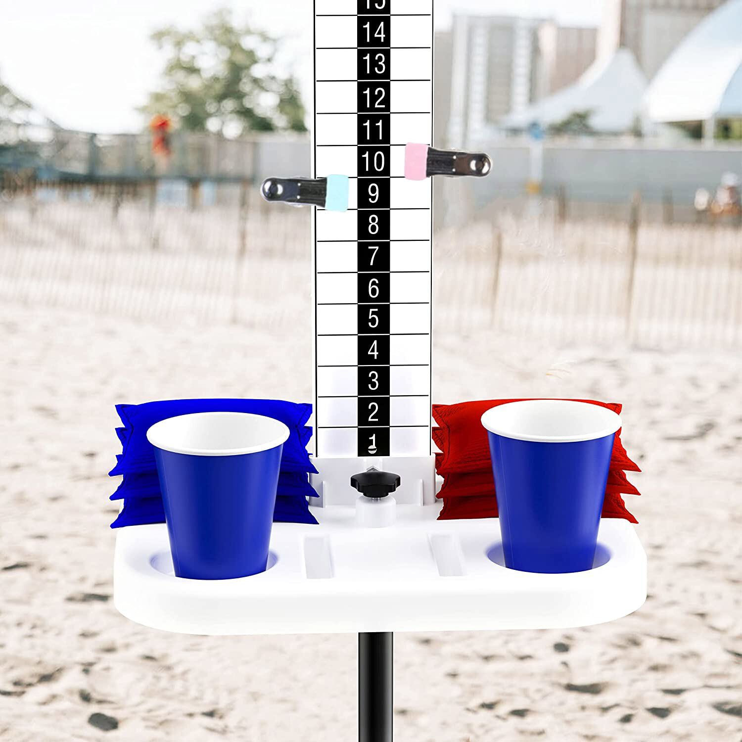 Cornhole Scoreboard 2 Sets Cornhole Score Keeper with Drink Holder Cornhole Set