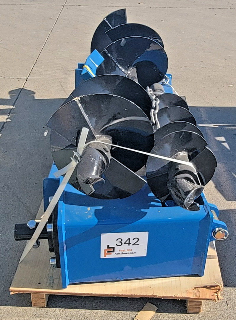 GIYI Heavy Duty Skid Steer Auger Drive w/ 3 Bits