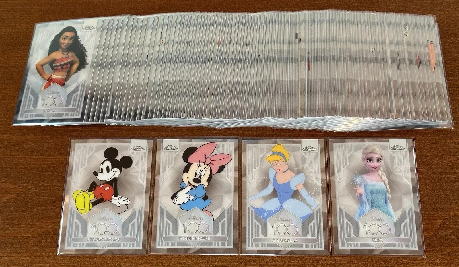 2023 Disney Topps Chrome 100 Years COMPLETE BASE Full SET #1-100 Mickey Elsa