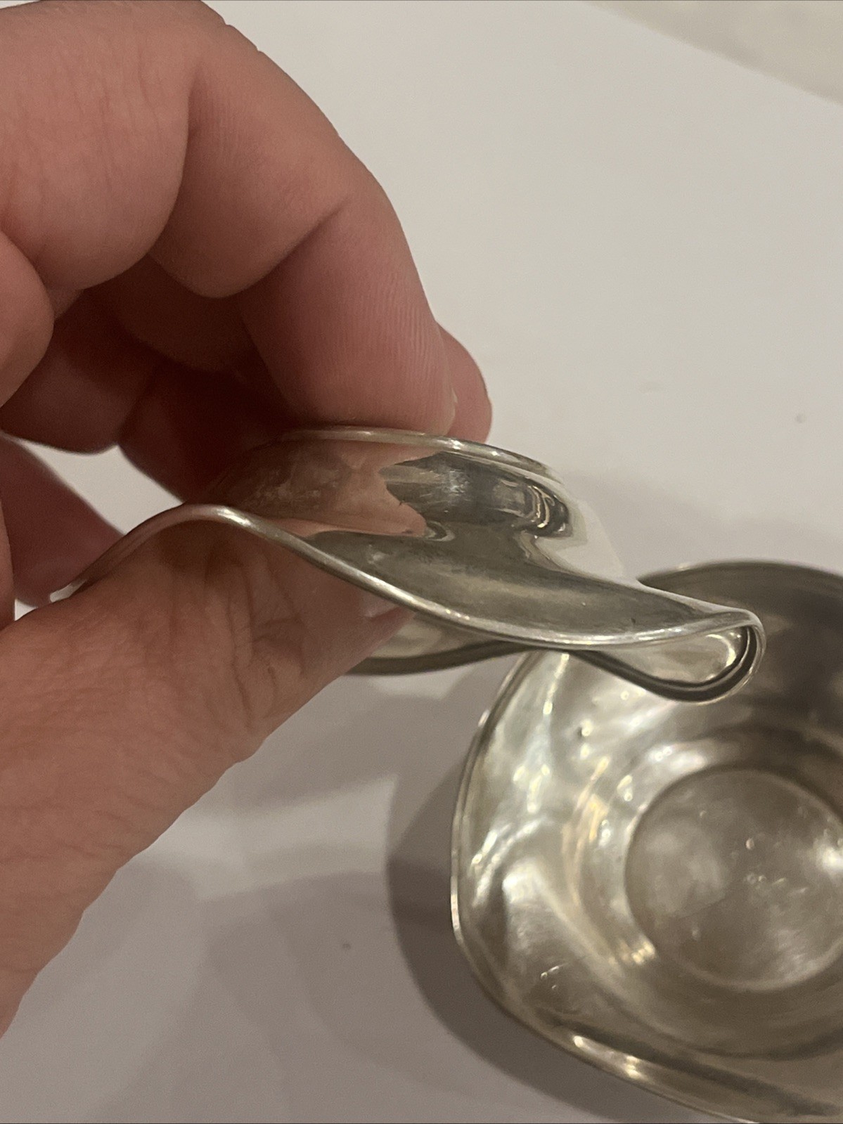 Pair Vintage STERLING SILVER SALT CELLARS Bowl Dishes 30 Grams 2.75”