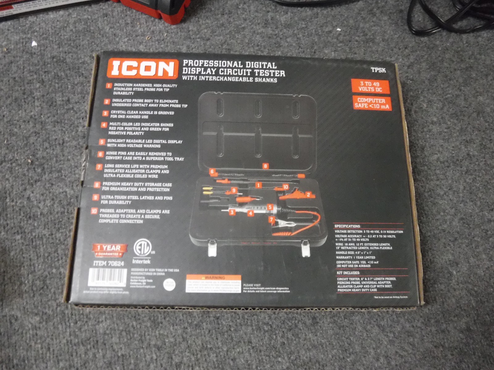 *NEW* ICON Digital Display Circuit Light Tester Kit TPSK 70624