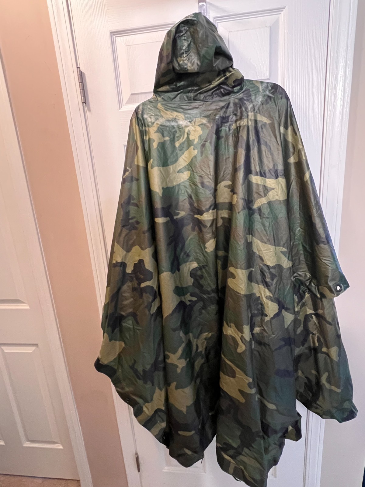 Camoflauge Poncho Wet Weather Rain Gear Military