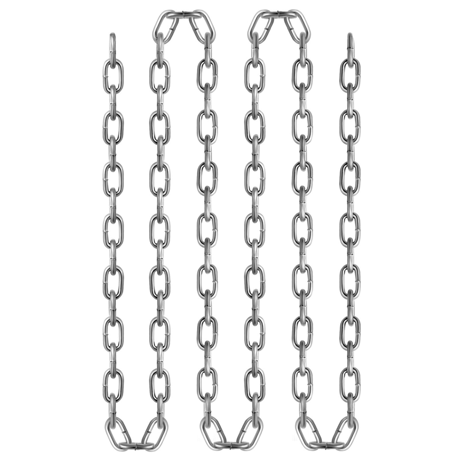 VEVOR Zinc Plated Proof Coil Chain G30 3/16"x100FT Chain Sling Towing Pulling