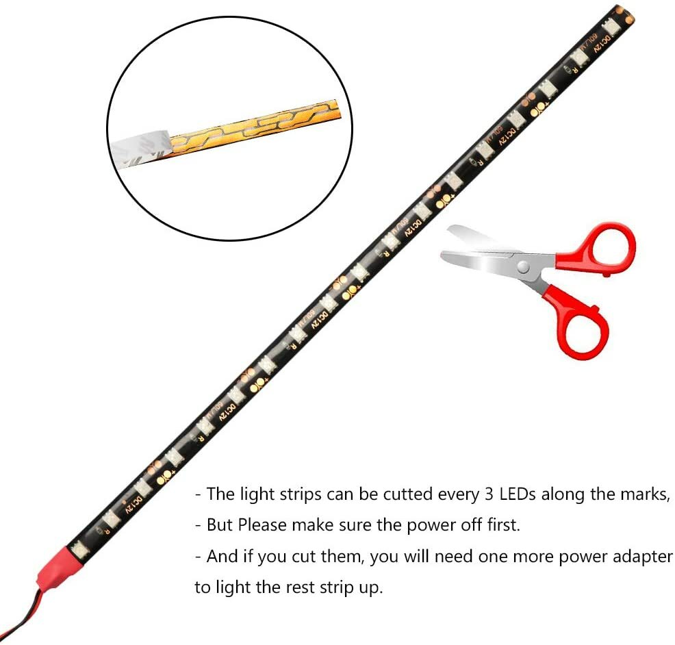 5 PCS 12V 12" 1FT 15SMD Flexible LED Strip Light Waterproof For Car Truck Boat