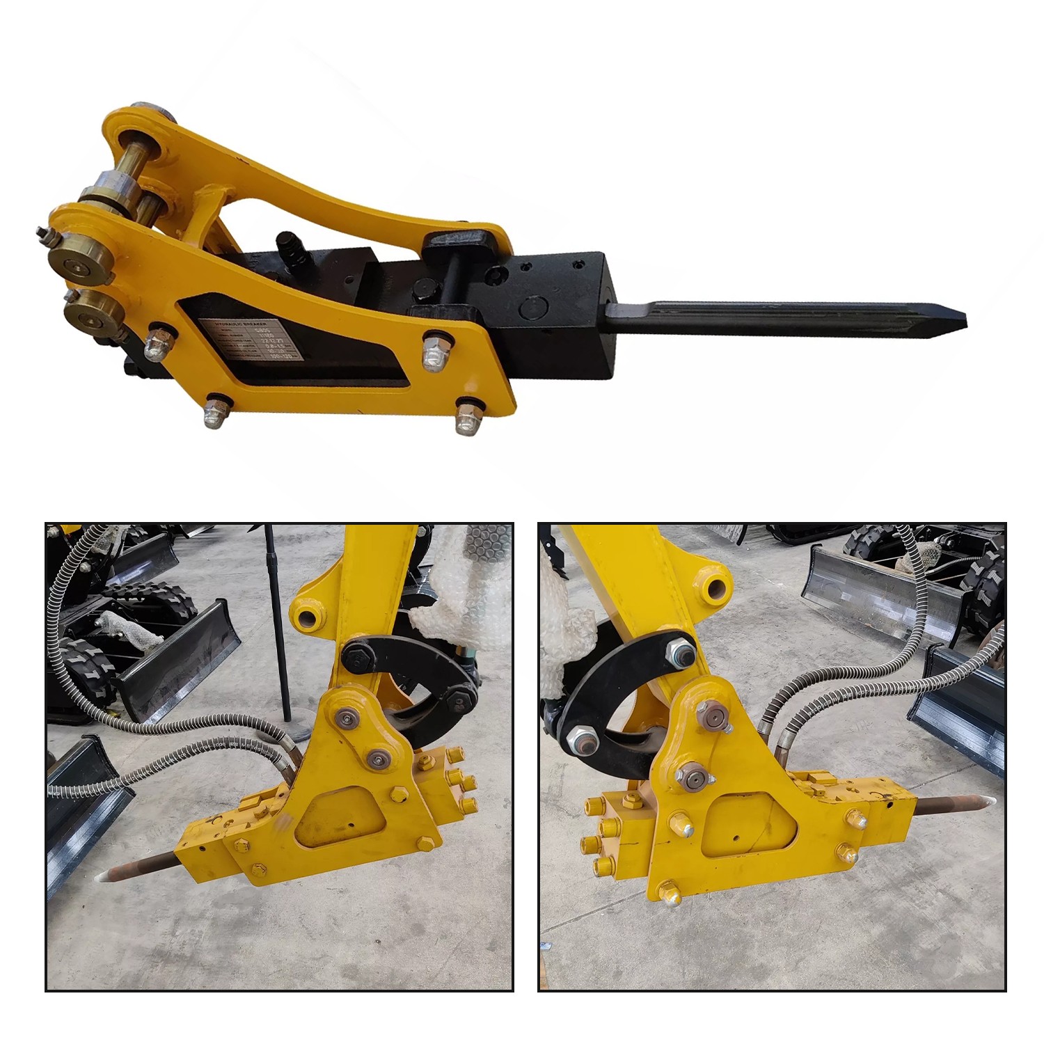 Fit For Mini Excavator Attachment Hydraulic Hammer Side Type Rock Breaker 0.8-2T