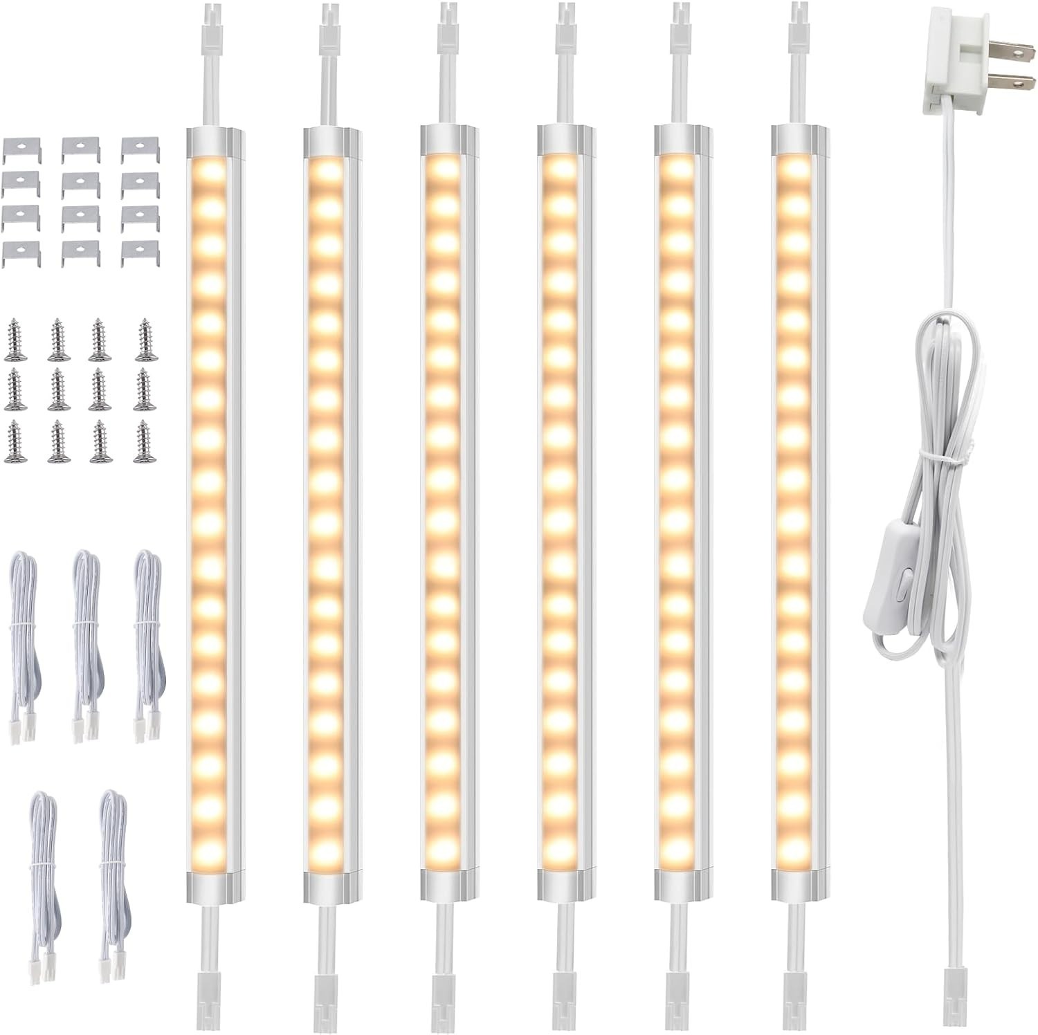 Under Cabinet Lighting,Dimmable Under Counter Lights 120V Plug in & Hardwired