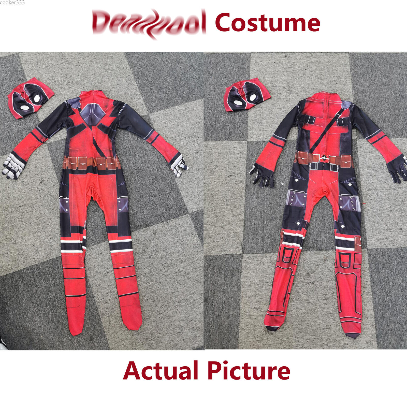Halloween Cosplay Kids Boys Dead Pool Costume Superhero Bodysuit Outfits Gift