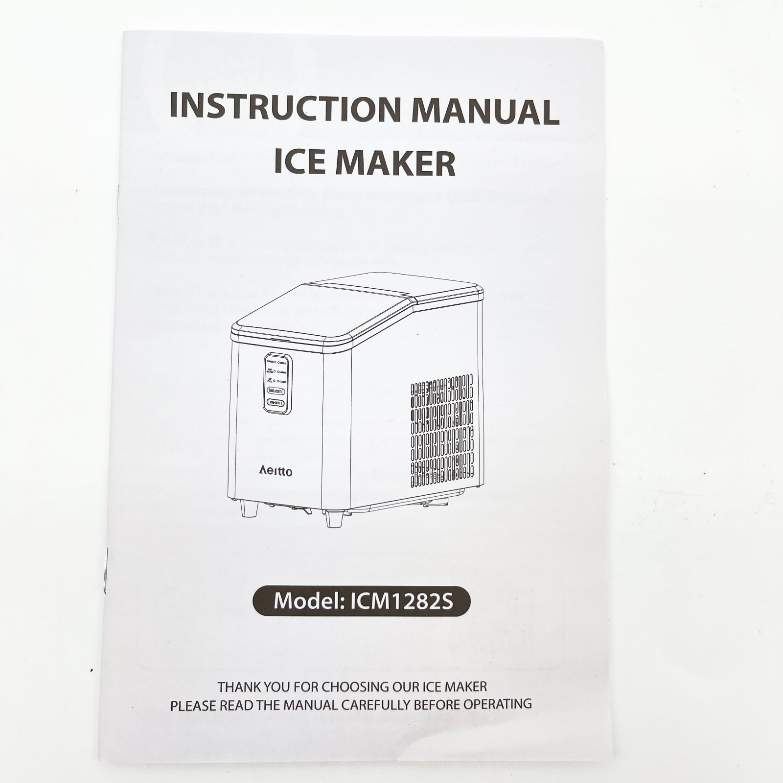 New Brand New AEITTO 110-120 Volts Ice Maker Model ICM1282S - Silver