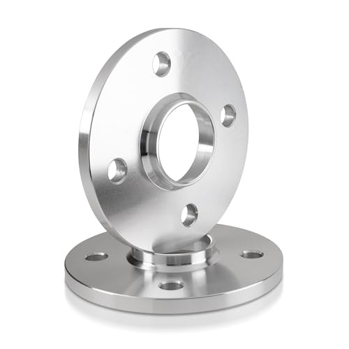 4x100 Forged Hubcentric Wheel Spacers 10mm with 10mm w/ Lip / 2 Pack Silver