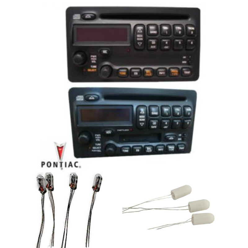 PONTIAC DELCO RADIO DISPLAY LIGHT BULBS FOR CD AND CASS VIBE, GRAND PRIX 7 PCS