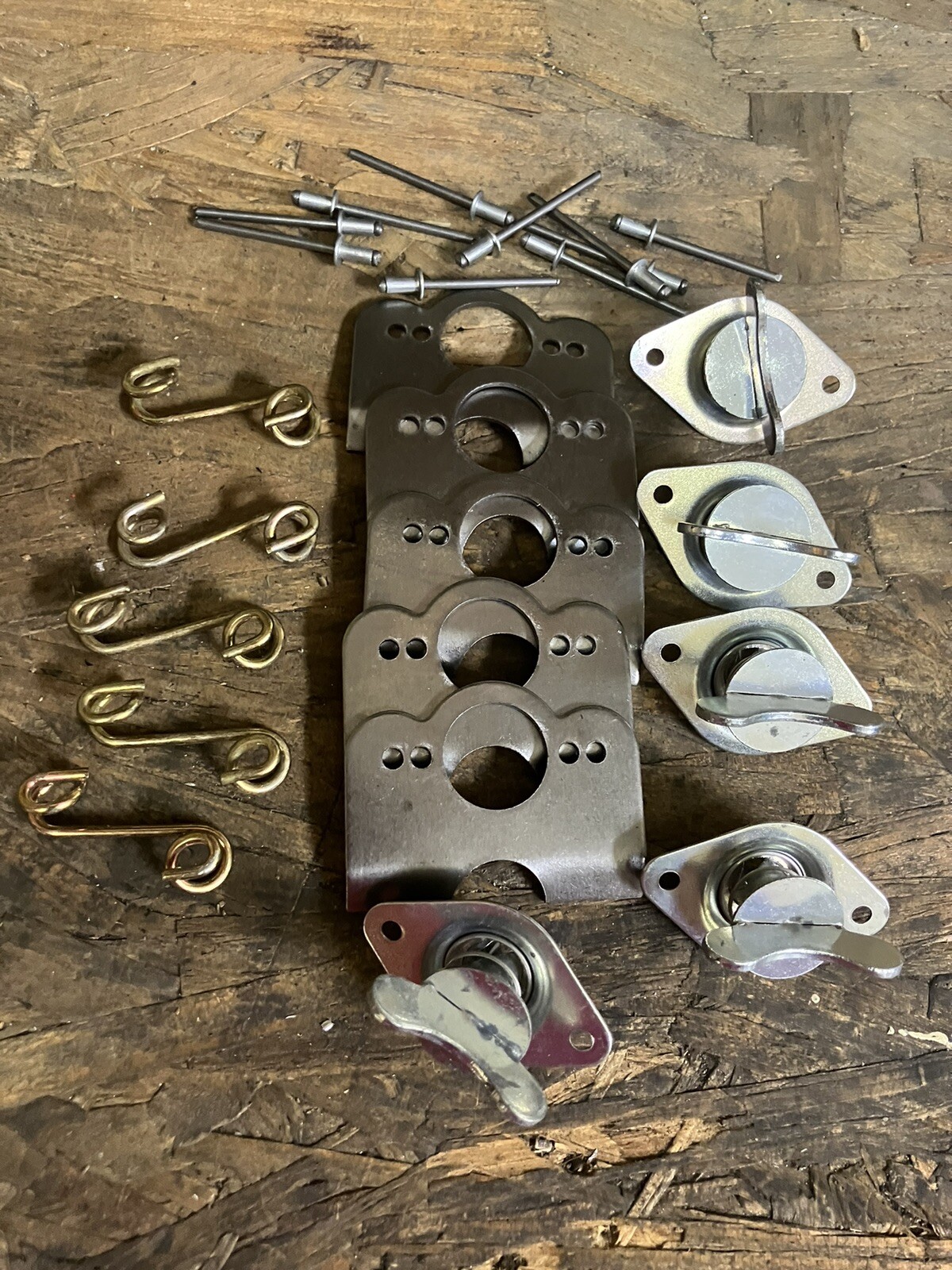 5 STEEL 7/16" BY.500" 1/4 Quick Turn WINGED FLUSH HEAD SELF EJECT Dzus  KIT