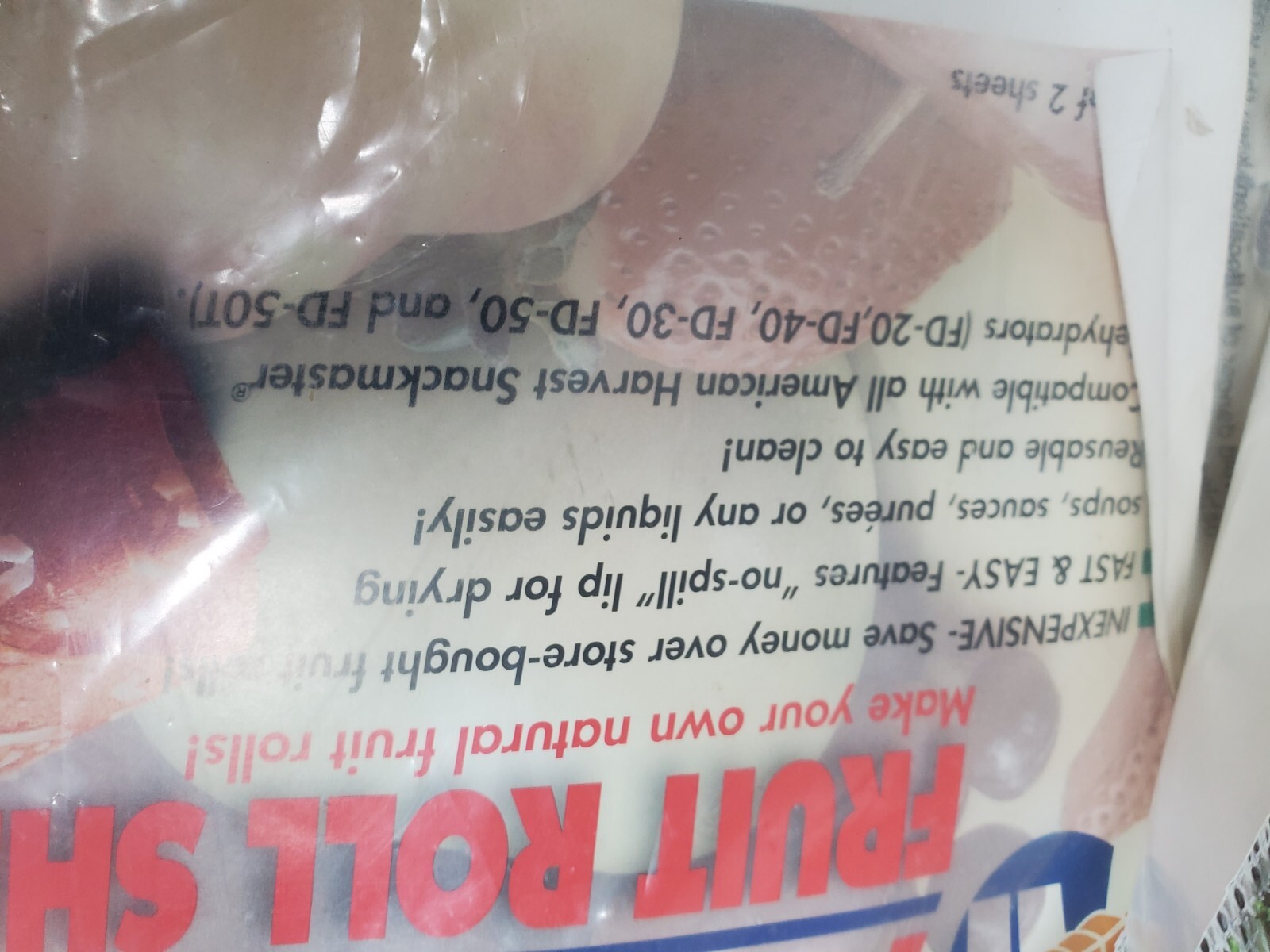 Clean-A-Screen Fruit roll mesh for a Snackmaster Dehydrator 2200/2400