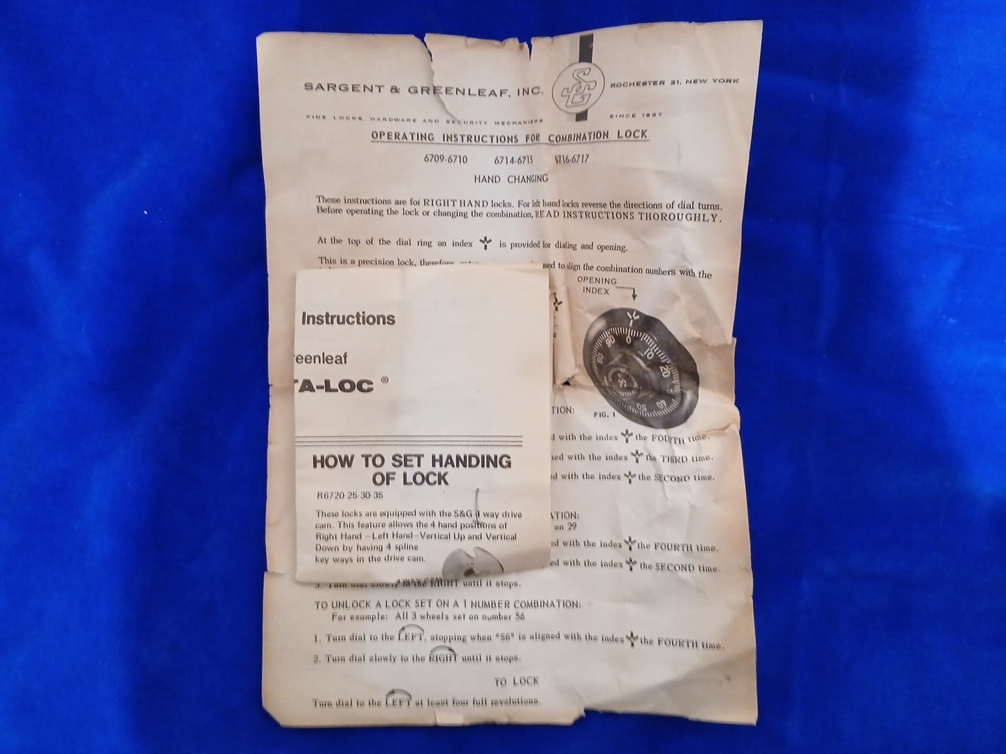 Sargent & Greenleaf Combination Lock Parts Lot Adjust-A-Lock B-031572