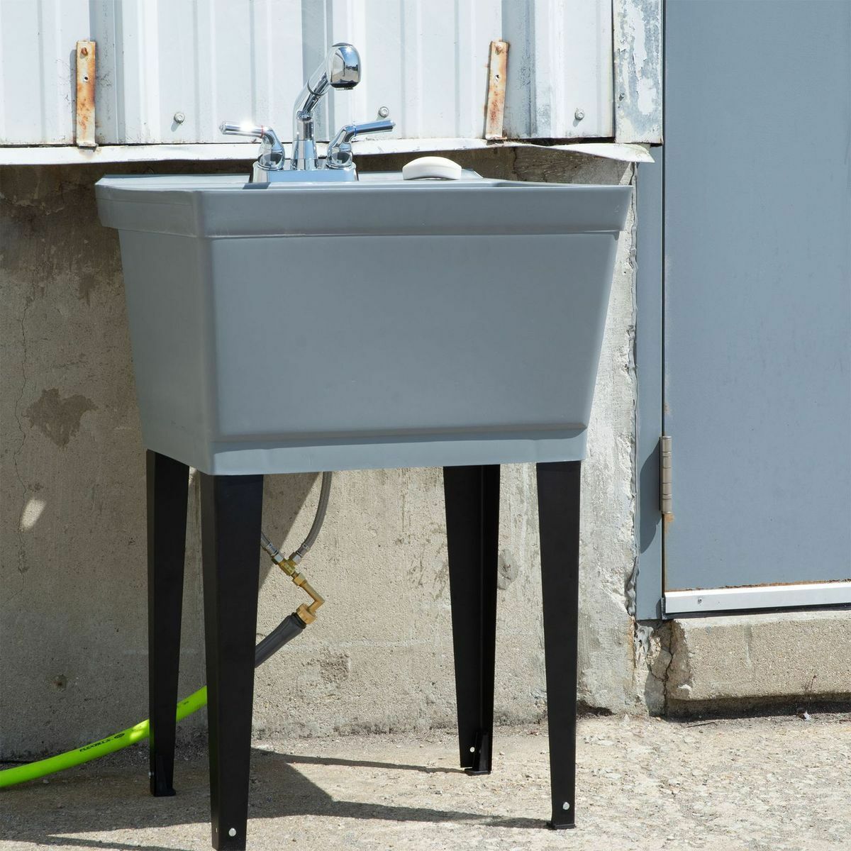 Laundry Tub Garden Hose Connector, 3/4" GHT, 90 Degree Brass Hose Elbow Adapter