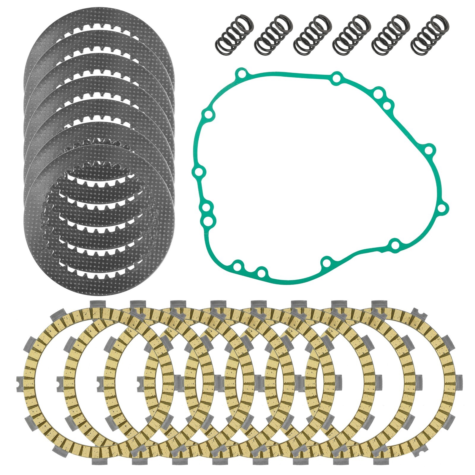 Clutch Friction Plates & Gasket Kit for Kawasaki Ninja ZX-6R ZX600 2007-2012